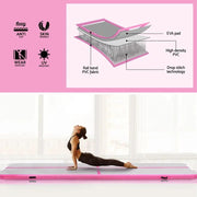 SportZone.co.nz Sports & Fitness > Exercise, Gym & Fitness > Gymnastics Everfit 4X1M Airtrack Inflatable Air Track Tumbling Mat W/Pump Floor Gymnastics Everfit Four By One Meter Air Track Mat Pink