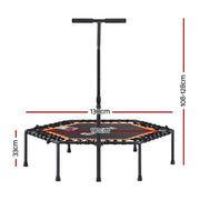 SportZone.co.nz Sports & Fitness > Trampolines > Trampolines & Accessories Everfit 51 Inch Hexagon Trampoline Rebounder With Adjustable Handrail Orange Everfit 51 Inch Hexagon Trampoline with Handrail