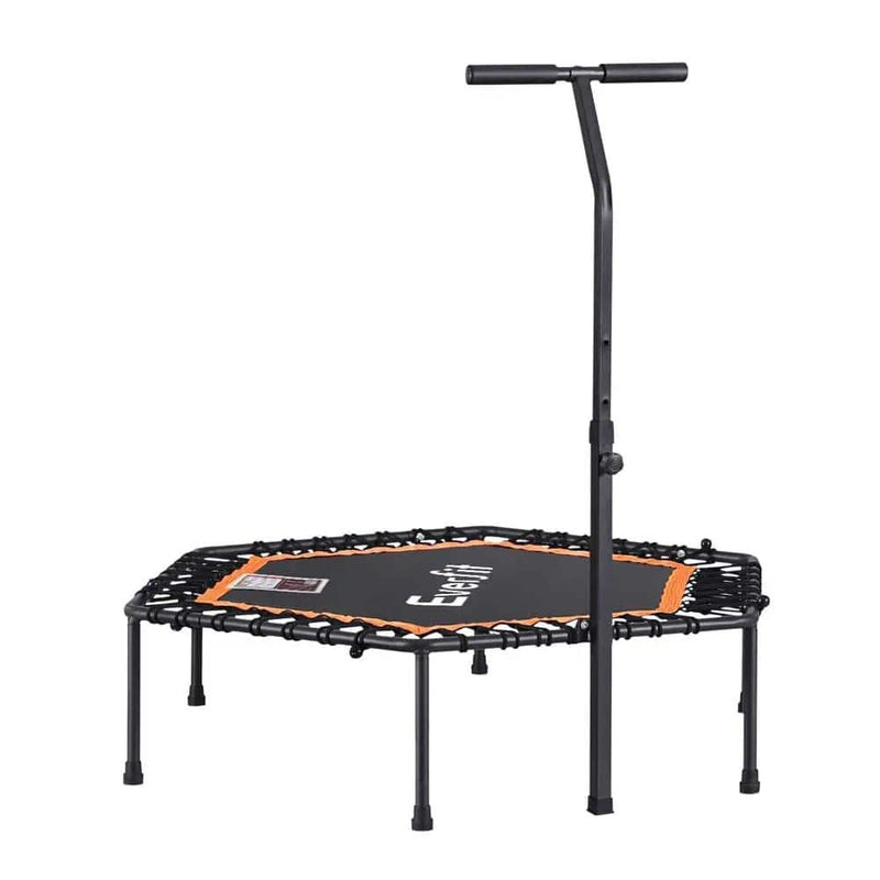 SportZone.co.nz Sports & Fitness > Trampolines > Trampolines & Accessories Everfit 51 Inch Hexagon Trampoline Rebounder With Adjustable Handrail Orange Everfit 51 Inch Hexagon Trampoline with Handrail