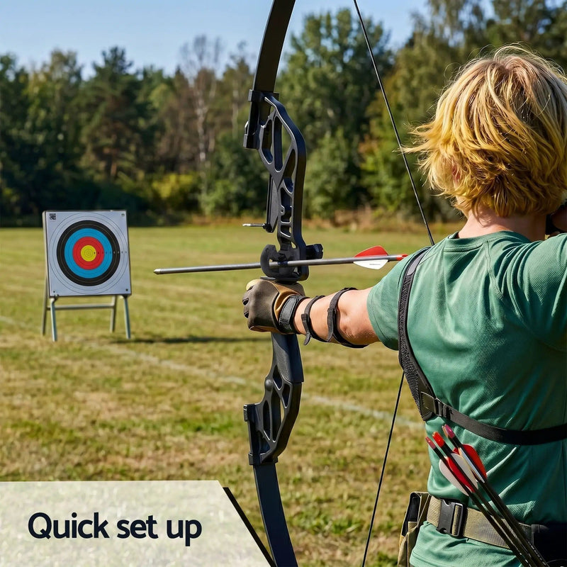 SportZone.co.nz Baby & Kids > Baby & Kid's Toys > Outdoor Play Equipment Everfit 55lbs Recurve Take Down Bow Arrow Set For Beginners Red Everfit 55lbs Recurve Take Down Bow For Beginners