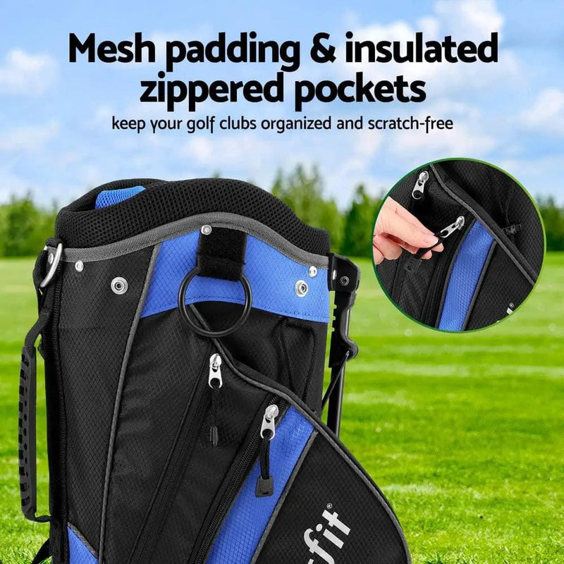 SportZone.co.nz Home & Garden > Travel > Duffel Bags Everfit 6 Way Dividers Golf Bag Stand Insulated Carry Bag Zippered Rain Cover Everfit 6 Way Dividers Golf Bag Stand Insulated Carry Bag Zippered Rain Cover