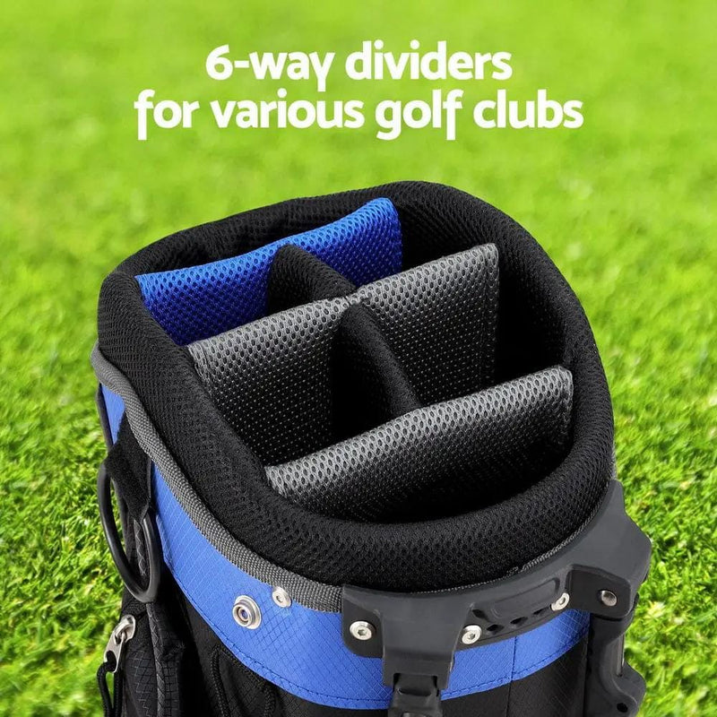 SportZone.co.nz Home & Garden > Travel > Duffel Bags Everfit 6 Way Dividers Golf Bag Stand Insulated Carry Bag Zippered Rain Cover Everfit 6 Way Dividers Golf Bag Stand Insulated Carry Bag Zippered Rain Cover