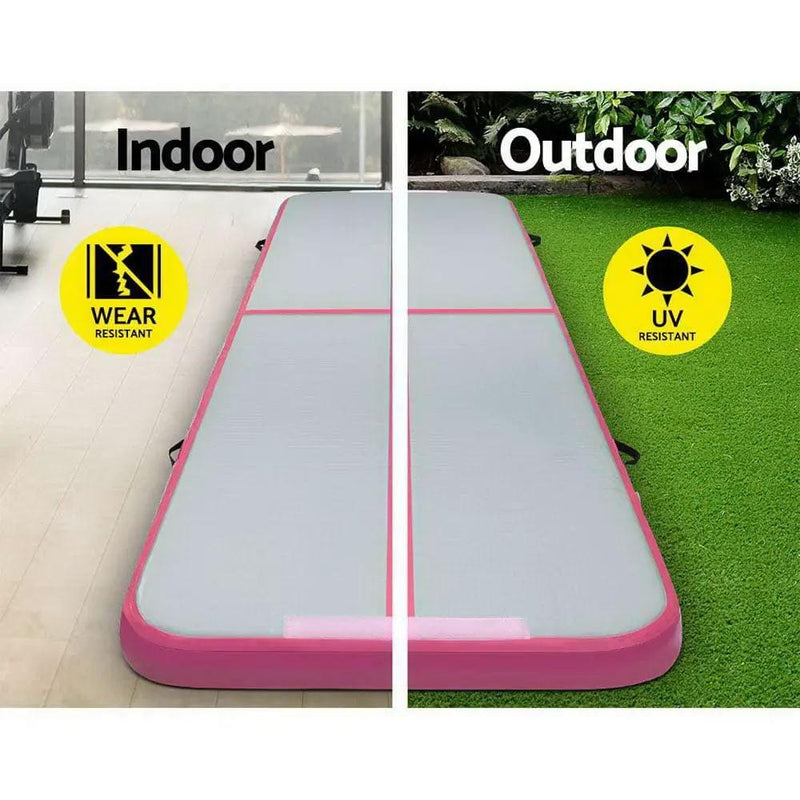 SportZone.co.nz Sports & Fitness > Fitness Accessories Everfit GoFun 3x1M Inflatable Air Track Mat With Pump Pink Everfit Air Track Mat 3x1M With Pump Pink