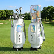 SportZone.co.nz Sports & Fitness > Golf > Golf Accessories Everfit White Rolling Golf Cart Bag With Cooler Pocket And Wheels Everfit White Rolling Golf Cart Bag With Cooler Pocket