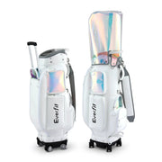 SportZone.co.nz Sports & Fitness > Golf > Golf Accessories Everfit White Rolling Golf Cart Bag With Cooler Pocket And Wheels Everfit White Rolling Golf Cart Bag With Cooler Pocket