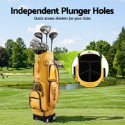 SportZone.co.nz Sports & Fitness > Golf > Golf Accessories Everfit Golf Cart Bag Rolling Trolley With Telescopic Handle And Cooler Pocket Everfit Golf Cart Bag With Telescopic Handle And Cooler
