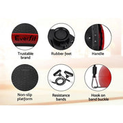 SportZone.co.nz Sports & Fitness > Exercise, Gym & Fitness > Vibration Exercise Machines Everfit Vibration Plate With Resistance Rope For Home Fitness Dark Red Everfit Vibration Plate With Resistance Rope