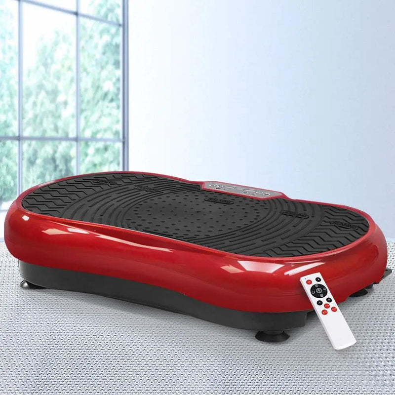SportZone.co.nz Sports & Fitness > Exercise, Gym & Fitness > Vibration Exercise Machines Everfit Vibration Plate With Resistance Rope For Home Fitness Dark Red Everfit Vibration Plate With Resistance Rope