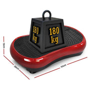 SportZone.co.nz Sports & Fitness > Exercise, Gym & Fitness > Vibration Exercise Machines Everfit Vibration Plate With Resistance Rope For Home Fitness Dark Red Everfit Vibration Plate With Resistance Rope