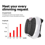 SportZone.co.nz Sports & Fitness > Exercise, Gym & Fitness > Vibration Exercise Machines Everfit Vibration Platform With Resistance Bands For Home Gym White Everfit Vibration Platform With Resistance Bands