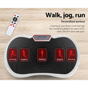 SportZone.co.nz Sports & Fitness > Exercise, Gym & Fitness > Vibration Exercise Machines Everfit Vibration Platform With Resistance Bands For Home Gym White Everfit Vibration Platform With Resistance Bands