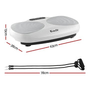 SportZone.co.nz Sports & Fitness > Exercise, Gym & Fitness > Vibration Exercise Machines Everfit Vibration Machine With Rhythm Platform And Resistance Rope Home Workout Everfit Vibration Machine With Rhythm Platform