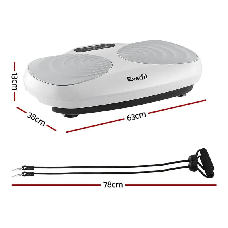 SportZone.co.nz Sports & Fitness > Exercise, Gym & Fitness > Vibration Exercise Machines Everfit Vibration Machine With Rhythm Platform And Resistance Rope Home Workout Everfit Vibration Machine With Rhythm Platform