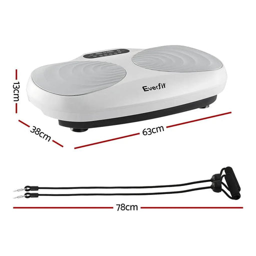 SportZone.co.nz Sports & Fitness > Exercise, Gym & Fitness > Vibration Exercise Machines Everfit Vibration Machine With Rhythm Platform And Resistance Rope Home Workout Everfit Vibration Machine With Rhythm Platform