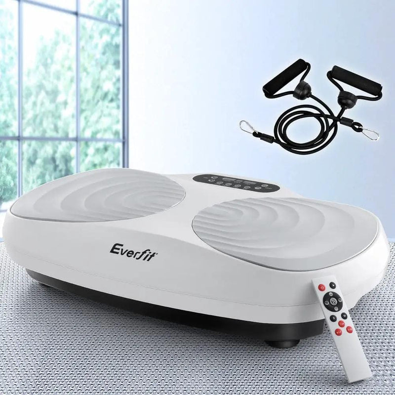 SportZone.co.nz Sports & Fitness > Exercise, Gym & Fitness > Vibration Exercise Machines Everfit Vibration Machine With Rhythm Platform And Resistance Rope Home Workout Everfit Vibration Machine With Rhythm Platform