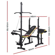 SportZone.co.nz Sports & Fitness > Exercise, Gym & Fitness > Gym Equipment & Accessories Everfit  Weight Bench 14in1 Press Multi-Station Fitness Home Gym Equipment Everfit  Weight Bench 14in1 Press Multi-Station Fitness Home Gym Equipment