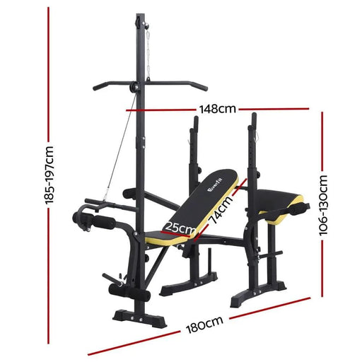 SportZone.co.nz Sports & Fitness > Exercise, Gym & Fitness > Gym Equipment & Accessories Everfit  Weight Bench 14in1 Press Multi-Station Fitness Home Gym Equipment Everfit  Weight Bench 14in1 Press Multi-Station Fitness Home Gym Equipment