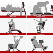 SportZone.co.nz Sports & Fitness > Exercise, Gym & Fitness > Exercise Benches Everfit Adjustable Weight Bench With Preacher Curl And Press 260kg Everfit Adjustable Weight Bench With Preacher Curl