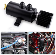 750ml Oil Catch Can Tank Kit Polish Baffled Reservoir with Breather Filter by salelink.co.nz