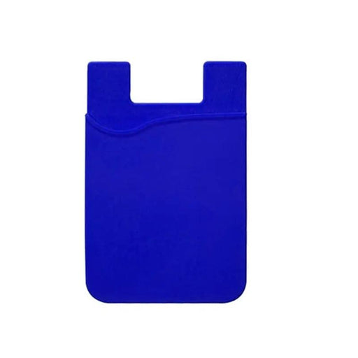 Deep Blue Silicone Card Holder Pocket Case Wallet Sticker Phone by salelink.co.nz