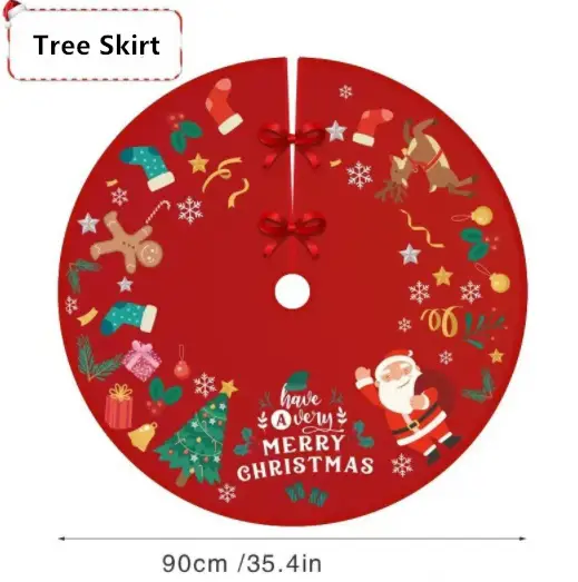 Christmas Tree Skirt 90x90cm by salelink.co.nz