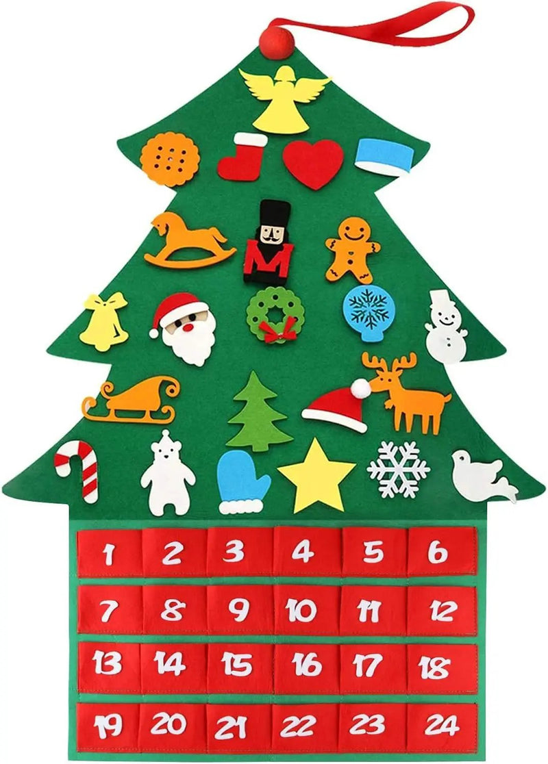 Felt Christmas Tree Christmas Advent Calendar Felt Tree Ornaments by salelink.co.nz