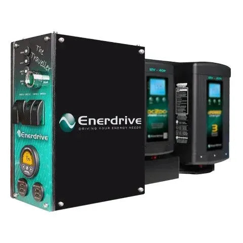 TRAVELLER SYSTEM LEFT MOUNT WITH 40A CHARGER, DC TO DC & EPRO+ by Enerdrive