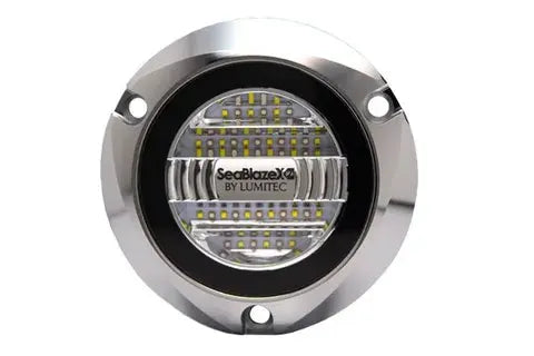 SeaBlaze X2 Under Water Light - Chrome, White/Blue 6000 Lumens by Lumitec