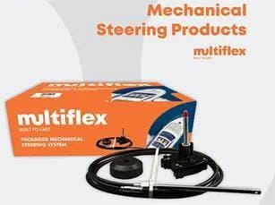 Multiflex Steering Packages Multiflex Helm/Bezel & Cable Outboard Steering System 16ft 301 Helm Multiflex Helm/Bezel & Cable Outboard Steering System 16ft 301 Helm