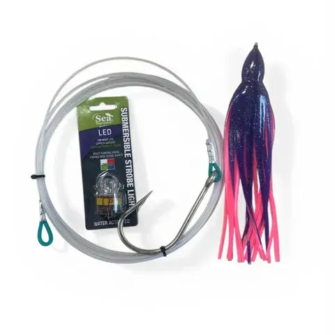 Sea Harvester Broadbill Swordfish Rig 12O Hook Twin Pack With LED Light by Sea Harvester Tackle