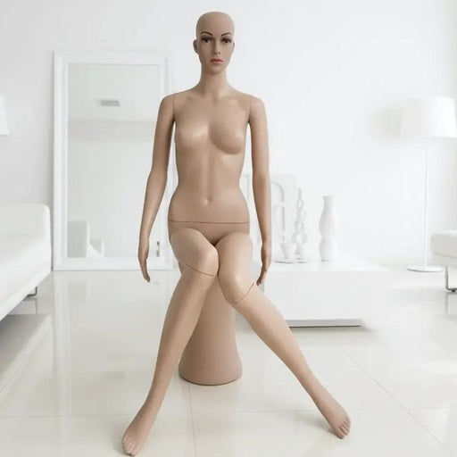 Sit Realistic Female Mannequin Metal Stand Base Makeup Detachable Body Parts by dealonline.co.nz