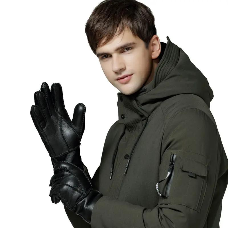Genuine Leather Gloves - Warm Sheepskin for Men by Mead's Supply & Equipment Outfitters limited