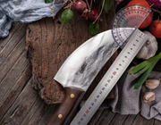 Cutting Meat With Carbon Steel Butcher Knife Brown by China Dropship