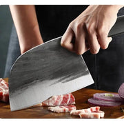 Hand-forged Kitchen Slicing Knife Dedicated For Chefs Cleaver Stainless Steel A single knife and a holster by China Dropship
