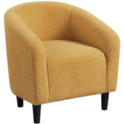 Boucle Club Chair Accent Barrel Chair by Yaheetech
