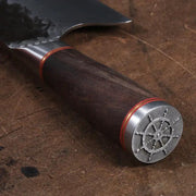 Double Steel Head And Wooden Handle Bone Cutting Knife Kitchen Supplies Knife leather case by China Dropship