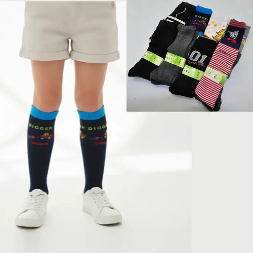 WHOLESALE - (36 Pairs) Kids' knee high Socks, Size 2-4 by dealonline.co.nz