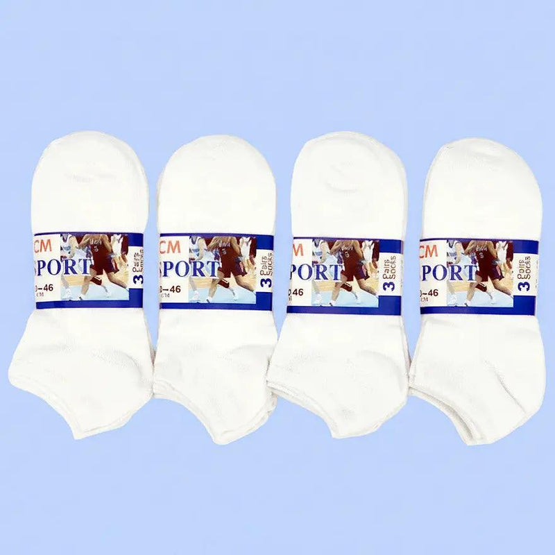 12 Pairs White Thin Ankle Socks Unisex Size 7 To 11 Men And 8 To 12 Women