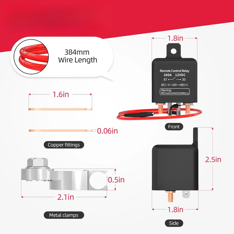 Wireless Remote Car Battery Disconnect Cut off Switch Isolator by salelink.co.nz