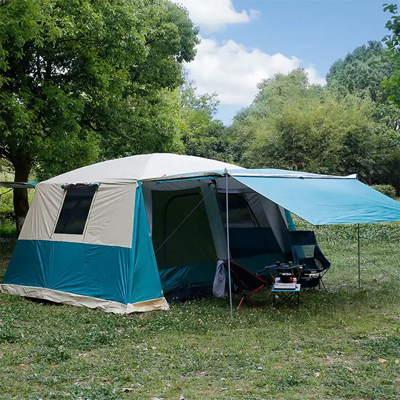 Camping Tent 420x305x210cm - Blue by salelink.co.nz