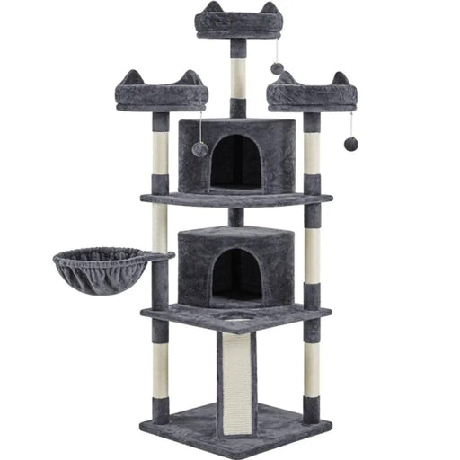 Yaheetech Large Cat Tree Big Cat House Plush Cat Tower Large Cat Tree Big Cat House Plush Cat Tower
