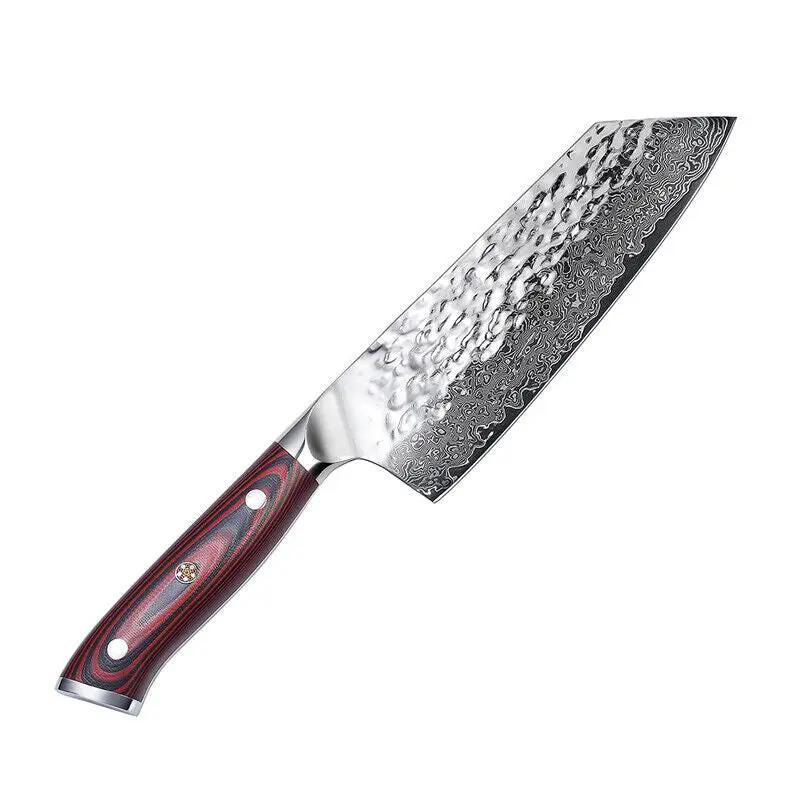 Keemake Nakiri Knife 7 Inch Damascus Steel Kitchen Chinese Meat Cleaver Knife by China Dropship