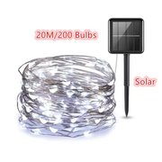 Outdoor Solar String Lights Copper Wire Christmas Wedding Party 20M (200 bulbs) by dealonline.co.nz