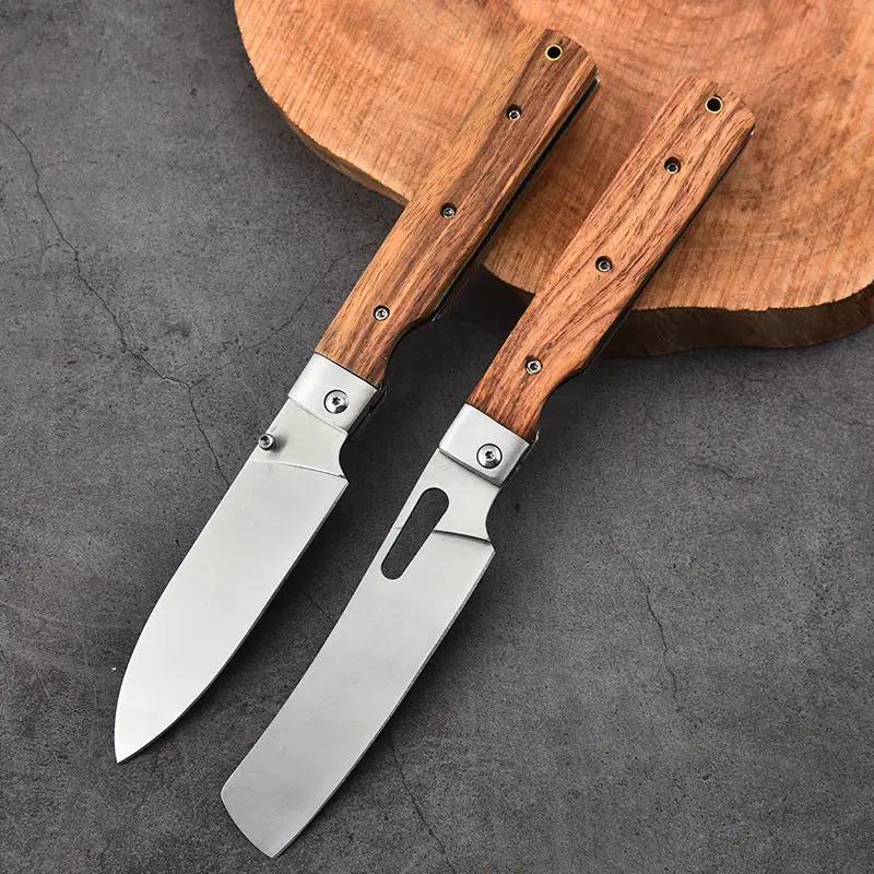 Hot-selling Household Knives Bread Knives, Kitchen Knives, Folding Knives 260 Wooden Handle Rosewood Curved Blade by China Dropship