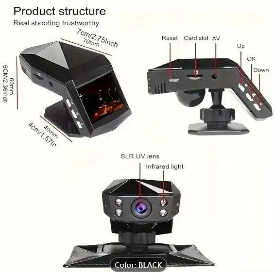 1296P Full HD 170° Wide Angle Dash Cam by salelink.co.nz