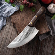Cutting Meat With Carbon Steel Butcher Knife Brown by China Dropship