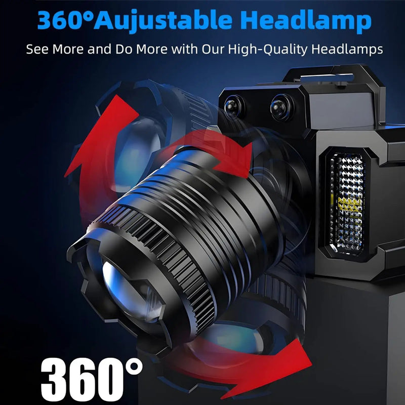 Super Bright LED Headlamp Rechargeable Headlight Zoomable Head Torch Lamp Flashlight by China Dropship