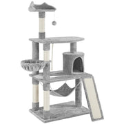 Deluxe Multi Level Cat Tree Condo with Basket & Hammock by Yaheetech
