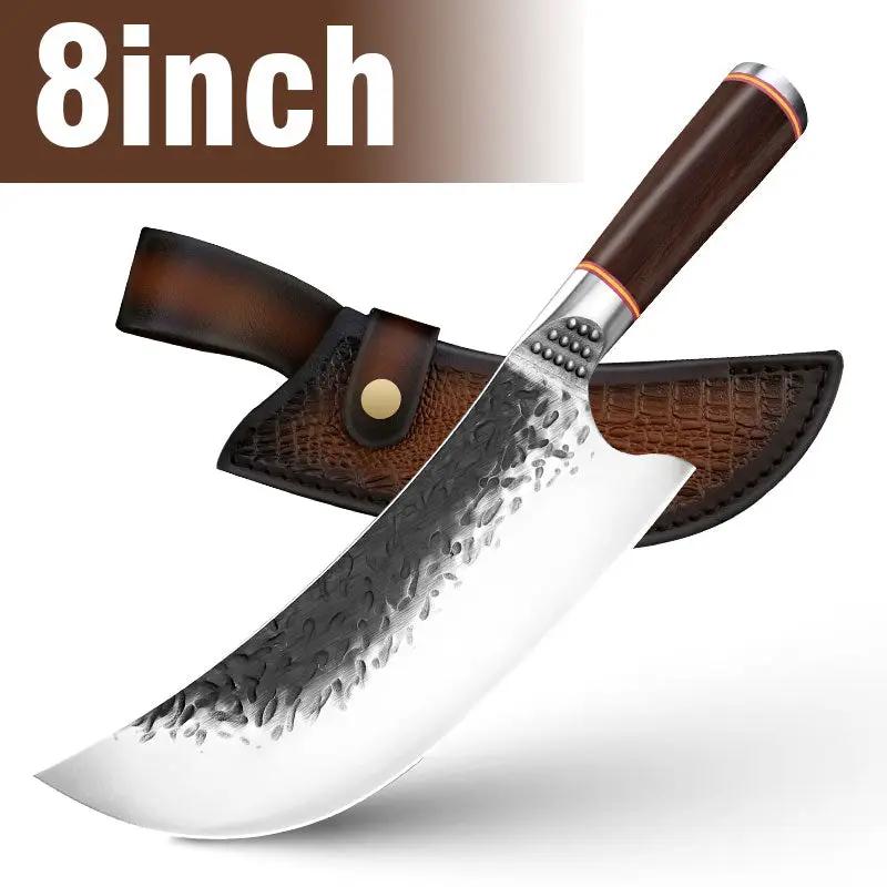 Double Steel Head And Wooden Handle Bone Cutting Knife Kitchen Supplies Slaughter machete by China Dropship