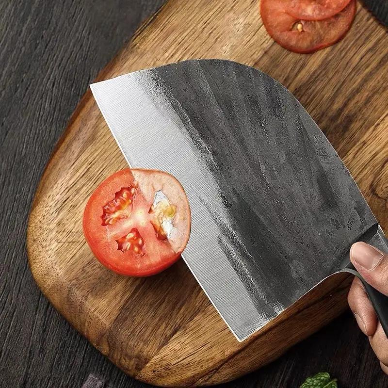 Hand-forged Kitchen Slicing Knife Dedicated For Chefs Cleaver Stainless Steel A single knife and a holster by China Dropship